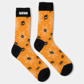 Cute Halloween-spinne- en web-sokken met naam Sokken (Rechts)