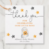 Cute Halloween spookpompoen baby shower Bedankjes Labels (Voorkant)