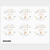 Cute Halloween spookpompoen baby shower Ronde Sticker (Vel)