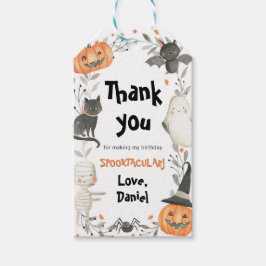 Cute Halloween Spooktacular Birthday Gift Labels Cadeaulabel