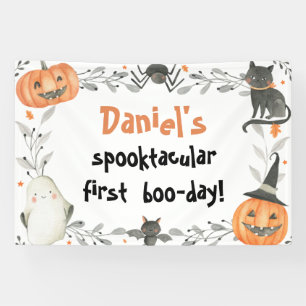 Cute Halloween Spooktacular Birthday Party Banner