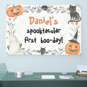Cute Halloween Spooktacular Birthday Party Banner (Beurs)