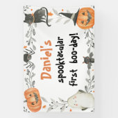 Cute Halloween Spooktacular Birthday Party Banner (Verticaal)