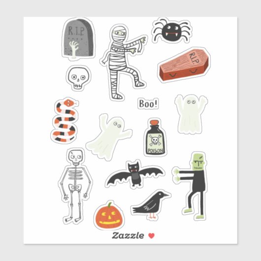 Cute Halloween Sticker (Vel)