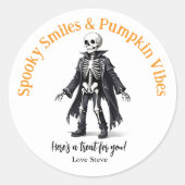 Cute Halloween Sticker – Pumpkin Season & Spooky  (Voorkant)