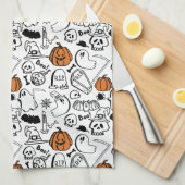 Cute Halloween Theedoek (Quarter Fold)