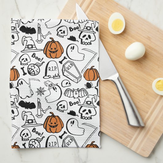 Cute Halloween Theedoek (Quarter Fold)