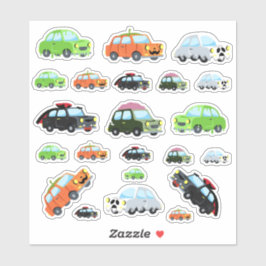 Cute Halloween-themawagens Sticker