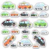 Cute Halloween-themawagens Sticker (Voorkant)