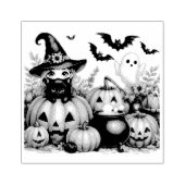 Cute Halloween Theme Rubberstempel (Afrduk)