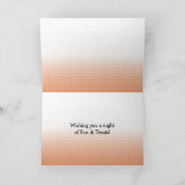 Cute Halloween Trick of Treing Bag holding Snoep Kaart (Binnen)