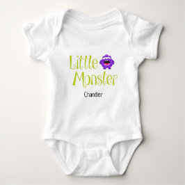 Cute Halloween Trick or treat Little Monster Name Romper