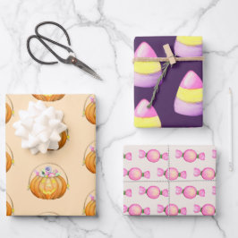 Cute Halloween Trick or treat Snoep Inpakpapier Vel