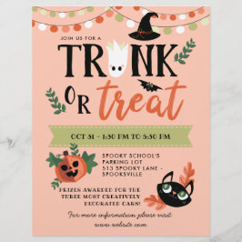 Cute Halloween Trunk of Treat Social Distance Flyer