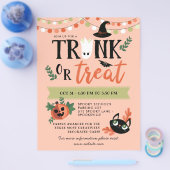 Cute Halloween Trunk of Treat Social Distance Flyer (Enkel)