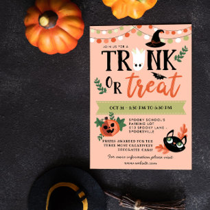 Cute Halloween Trunk of Treat Social Distance Kaart