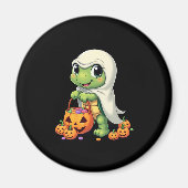 Cute Halloween Turtle Ghost with Candy (4) Magneet (Voorkant)
