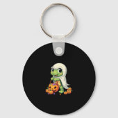 Cute Halloween Turtle Ghost with Candy (4) Sleutelhanger (Voorkant)