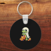 Cute Halloween Turtle Ghost with Candy (4) Sleutelhanger (Voorkant)