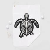 Cute Halloween Turtle Skelet Schildpad Fossielen A Golfhanddoek (Insitu)