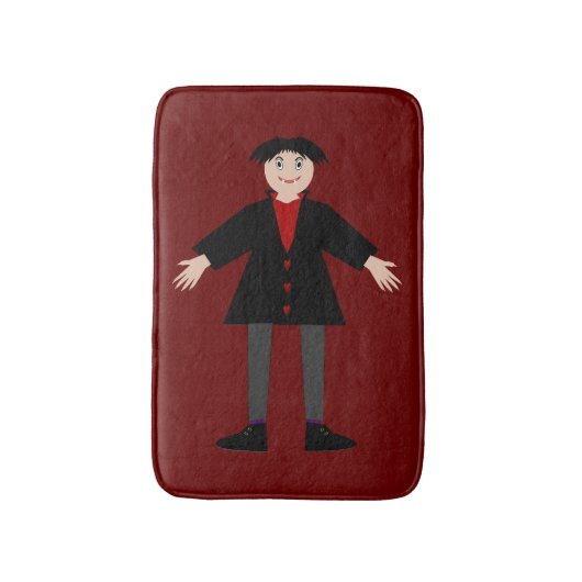 Cute Halloween Vampire Badmat (Voorkant Verticaal)