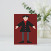 Cute Halloween Vampire Briefkaart (Staand voorkant)
