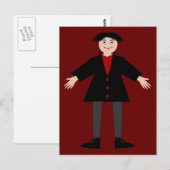 Cute Halloween Vampire Briefkaart (Voorkant / Achterkant)