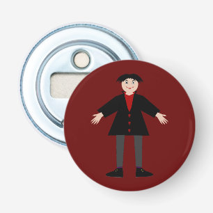 Cute Halloween Vampire Button Flesopener