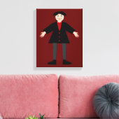 Cute Halloween Vampire Canvas Afdruk (Insitu (Woonkamer))