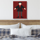 Cute Halloween Vampire Canvas Afdruk (Insitu (Slaapkamer))
