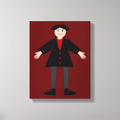 Cute Halloween Vampire Canvas Afdruk (Voorkant)