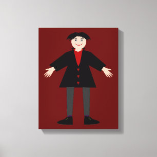 Cute Halloween Vampire Canvas Afdruk