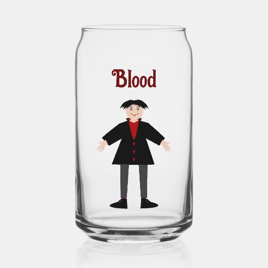 Cute Halloween Vampire Custom Blikvorm Glas (Voorkant)