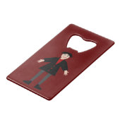 Cute Halloween Vampire Custom Creditkaart Flessenopener (Voorkant Gekanteld)