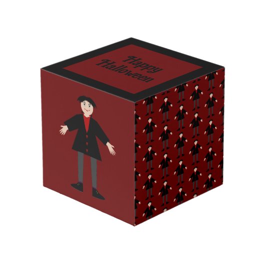 Cute Halloween Vampire Custom Kubus (Voorkant hoekig)