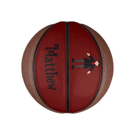 Cute Halloween Vampire Custom Name Basketbal (Verticaal)