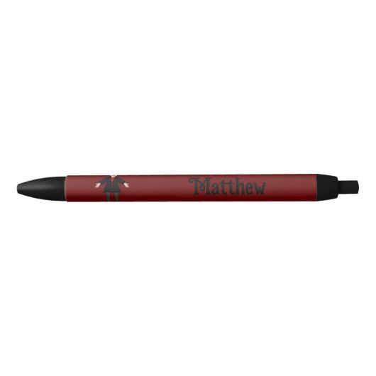Cute Halloween Vampire Custom Name Zwarte Inkt Pen (Voorkant)
