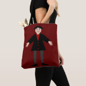 Cute Halloween Vampire Double Sided Tote Bag (Dichtbij)