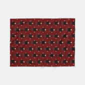 Cute Halloween Vampire gepatterd Fleece Deken (Voorkant (Horizontaal))