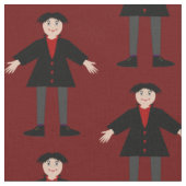 Cute Halloween Vampire gepatterd Stof (Close Up)