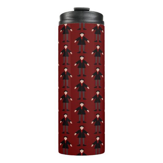 Cute Halloween Vampire gepatterd Thermosbeker (Voorkant)