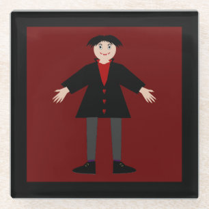 Cute Halloween Vampire Glazen Onderzetter