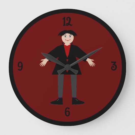 Cute Halloween Vampire Grote Klok (Voorkant)