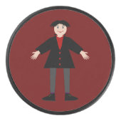 Cute Halloween Vampire Hockey Puck (Voorkant)