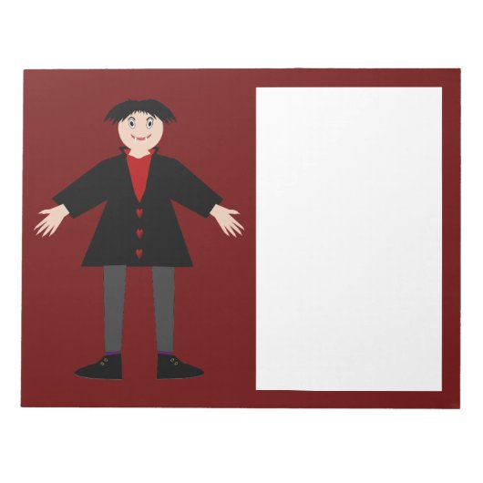 Cute Halloween Vampire Notitieblok (Voorkant)