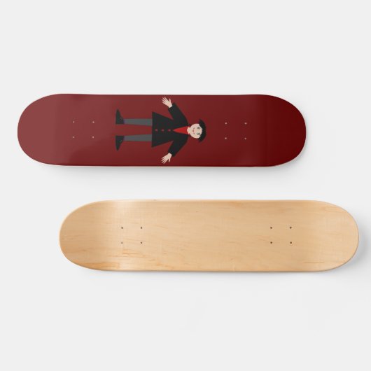 Cute Halloween Vampire Persoonlijk Skateboard (Horizontaal)
