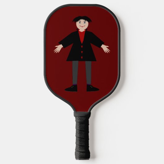 Cute Halloween Vampire Pickleball Paddle (Voorkant)