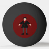 Cute Halloween Vampire Pingpongbal (Achterkant)