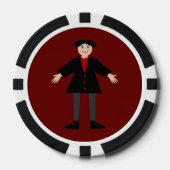 Cute Halloween Vampire Poker Chips (Voorkant)
