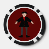 Cute Halloween Vampire Poker Chips (Achterkant)